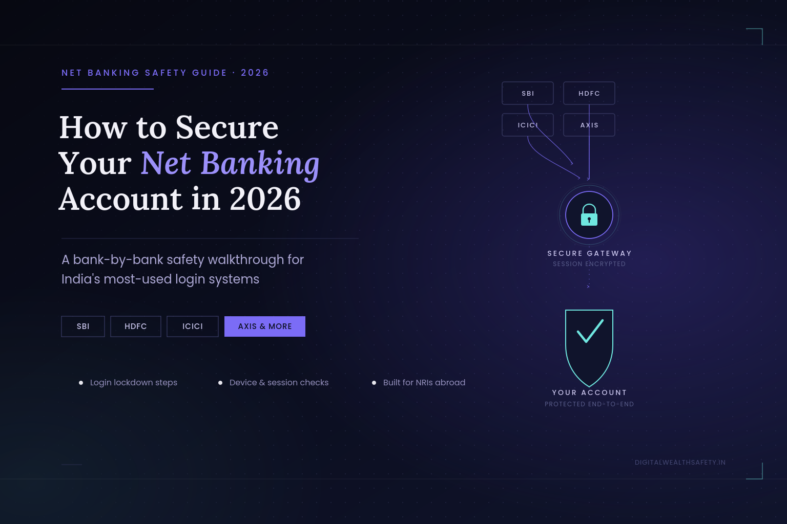 How to Secure Your Net Banking Account in 2026: SBI, HDFC, ICICI & Axis Safety Guide