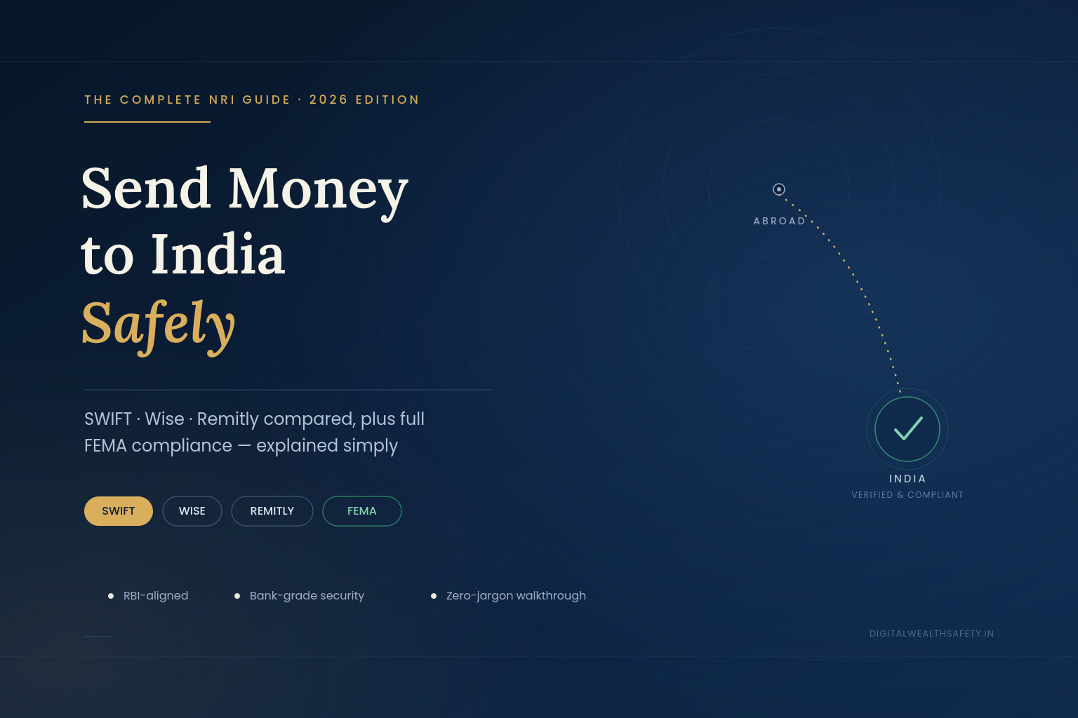 Send Money to India Safely (2026): The Complete NRI Guide to SWIFT, Wise, Remitly & FEMA Compliance